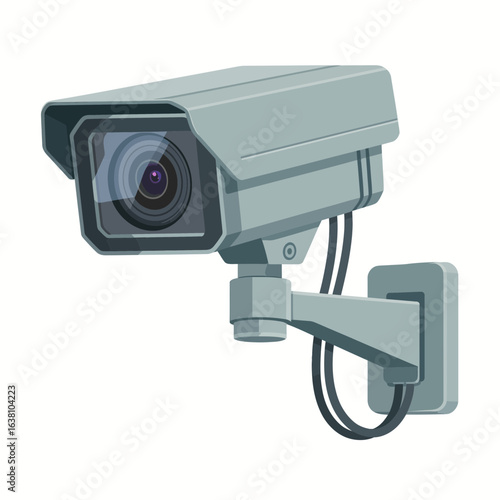 Security CCTV Camera Illustration for Surveillance and Safety

