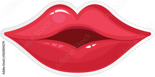 vector illustration of lips