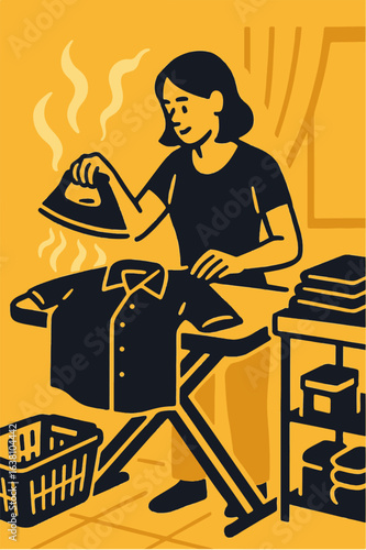 illustration ironing clothes vector minimalism
Vector illustration minimalism