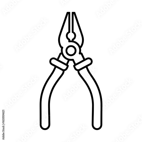 vector illustration of a pliers