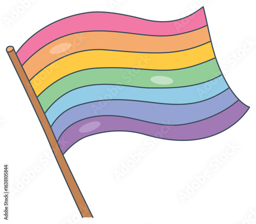 Rainbow colors LGBTQ+ Pride 