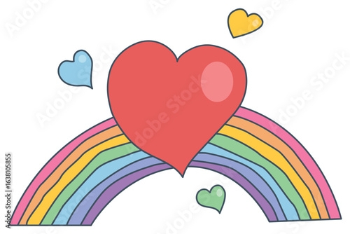 Rainbow colors LGBTQ+ Pride 