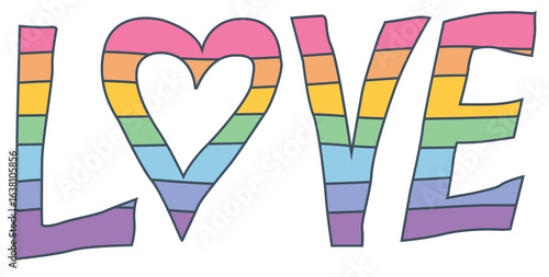 Rainbow colors LGBTQ+ Pride 