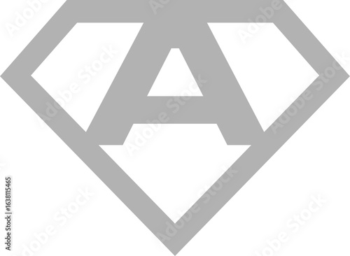 Letter A Diamond Luxury Jewelry Logo