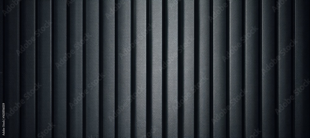 Obraz premium Dark, vertical, textured, pleated panels