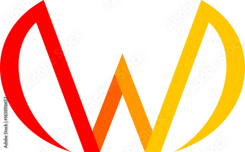 Letter W Logo Icon Modern Geometric Brand