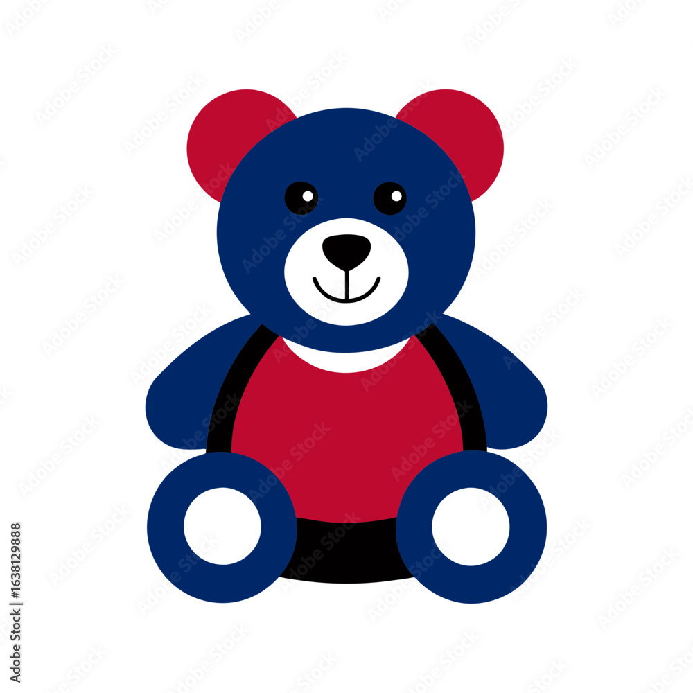 Obraz premium teddy bear icon brown teddy bear toy set teddy vector art illustration