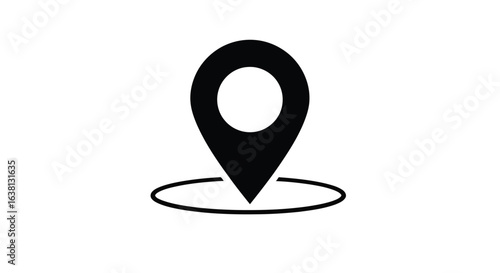 Vector Illustration of a drop point location