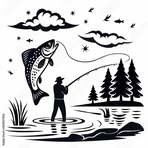 fishing on the lake