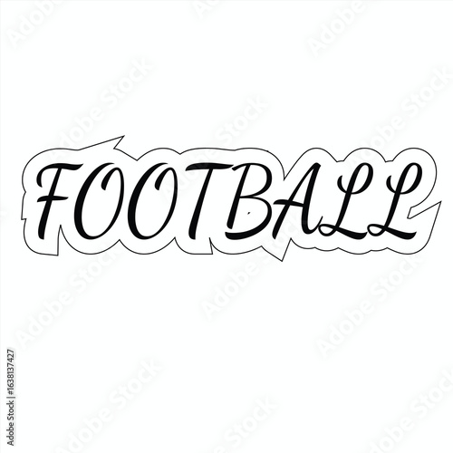 The letter Football illustrated with background