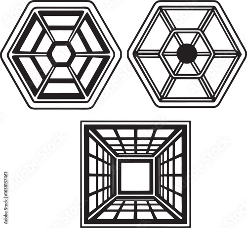 Abstract Geometric Shapes with Perspective