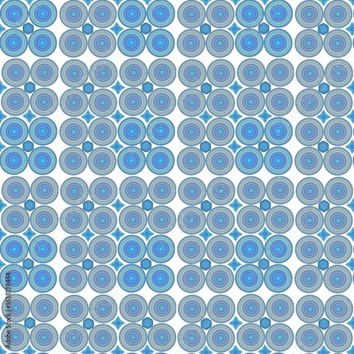 seamless pattern with blue circles