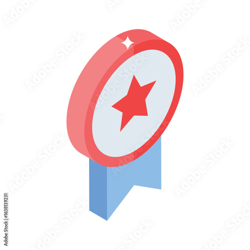 Have a look at this isometric icon of reward badge