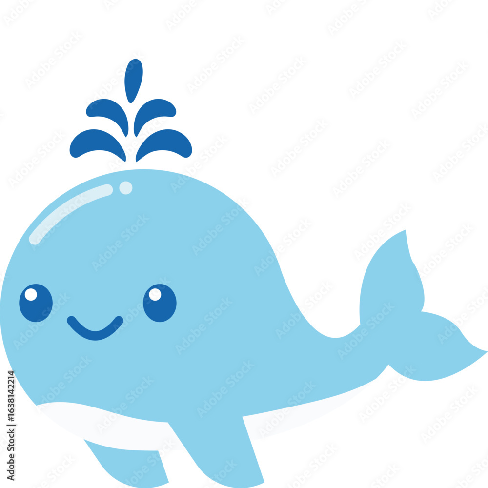 Naklejka premium Cute Whale Vector