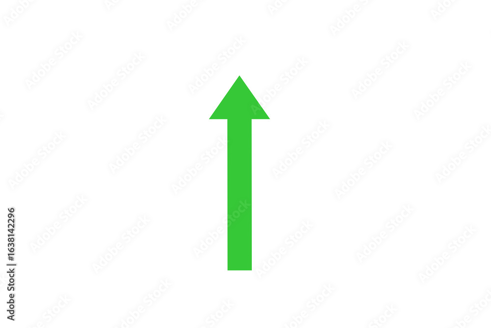 Green upward arrow icon for growth, progress, navigation, and modern graphic design projects
Green upward arrow icon for growth, progress, navigation, and modern graphic design projects
