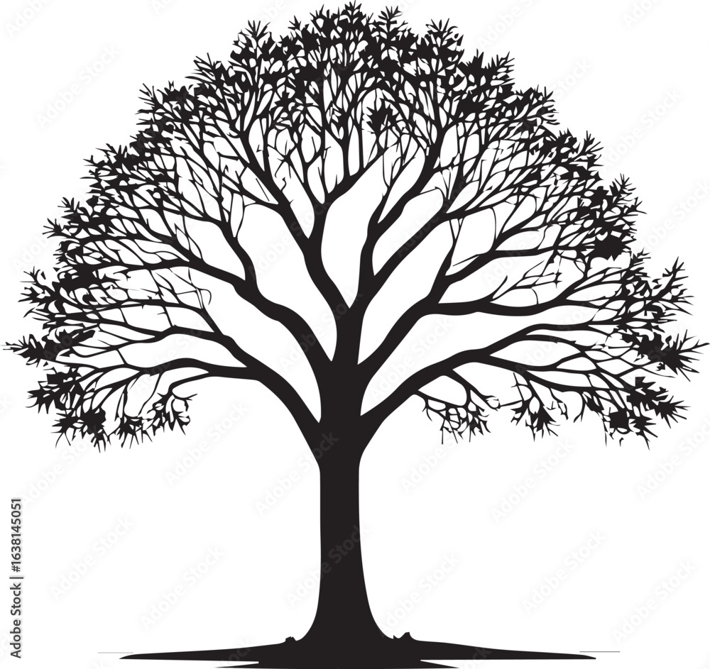 Obraz premium tree silhouette Vector | Minimalist & Trendy tree Silhouette Design | Unique & Stylish tree Artwork for Vector design 