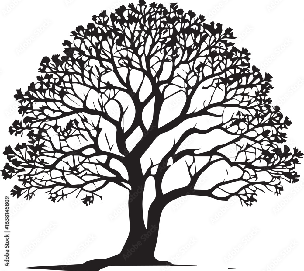 Fototapeta premium tree silhouette Vector | Minimalist & Trendy tree Silhouette Design | Unique & Stylish tree Artwork for Vector design 