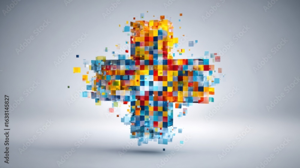 Obraz premium colorful cube cross dissolving