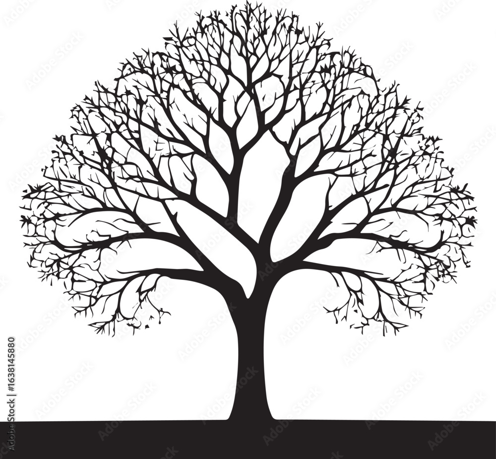 Fototapeta premium tree silhouette Vector | Minimalist & Trendy tree Silhouette Design | Unique & Stylish tree Artwork for Vector design 