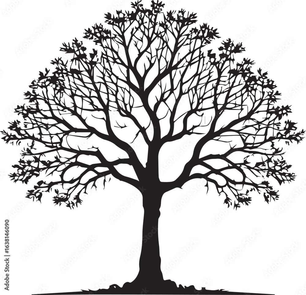 Obraz premium tree silhouette Vector | Minimalist & Trendy tree Silhouette Design | Unique & Stylish tree Artwork for Vector design