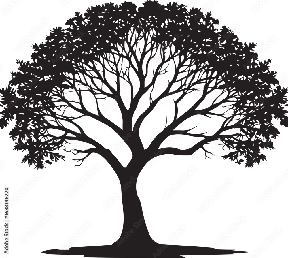 Fototapeta premium tree silhouette Vector | Minimalist & Trendy tree Silhouette Design | Unique & Stylish tree Artwork for Vector design