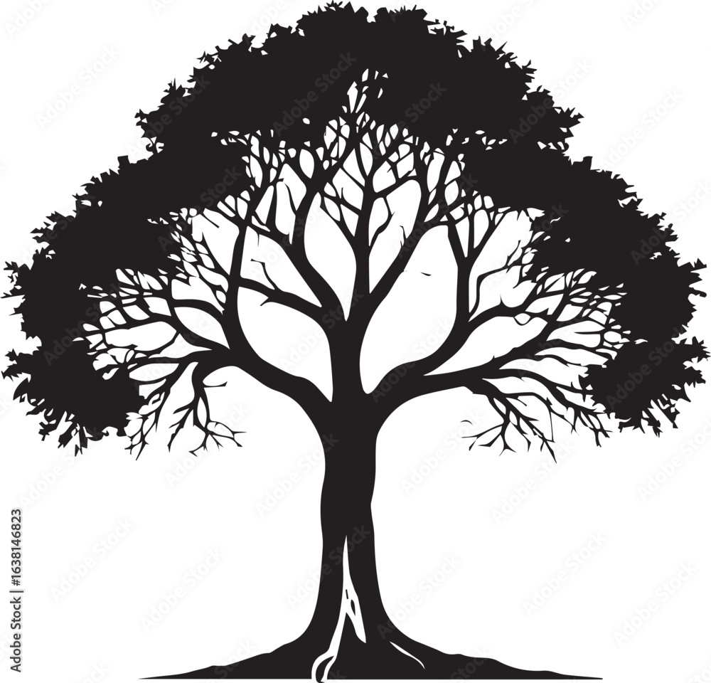 Fototapeta premium tree silhouette Vector | Minimalist & Trendy tree Silhouette Design | Unique & Stylish tree Artwork for Vector design