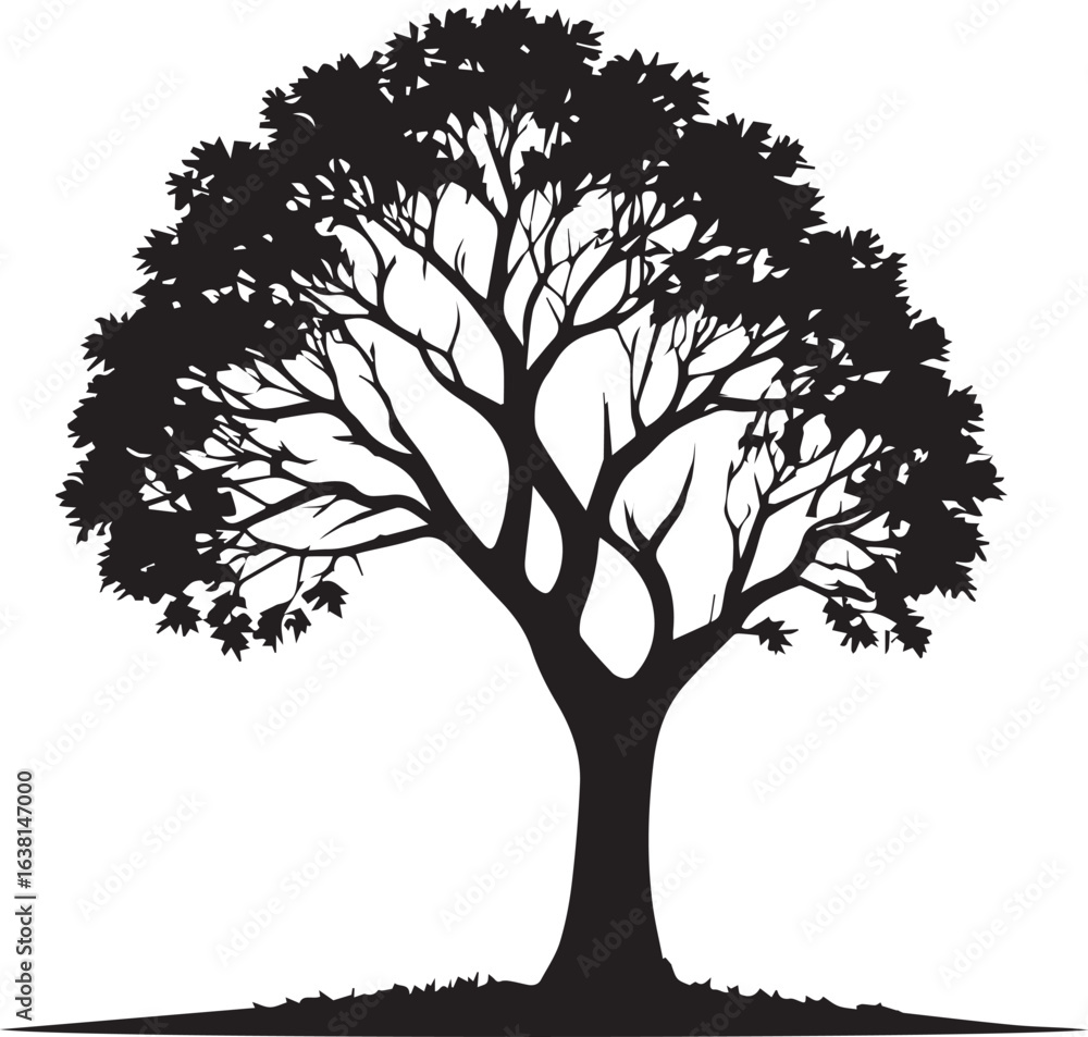 Fototapeta premium tree silhouette Vector | Minimalist & Trendy tree Silhouette Design | Unique & Stylish tree Artwork for Vector design