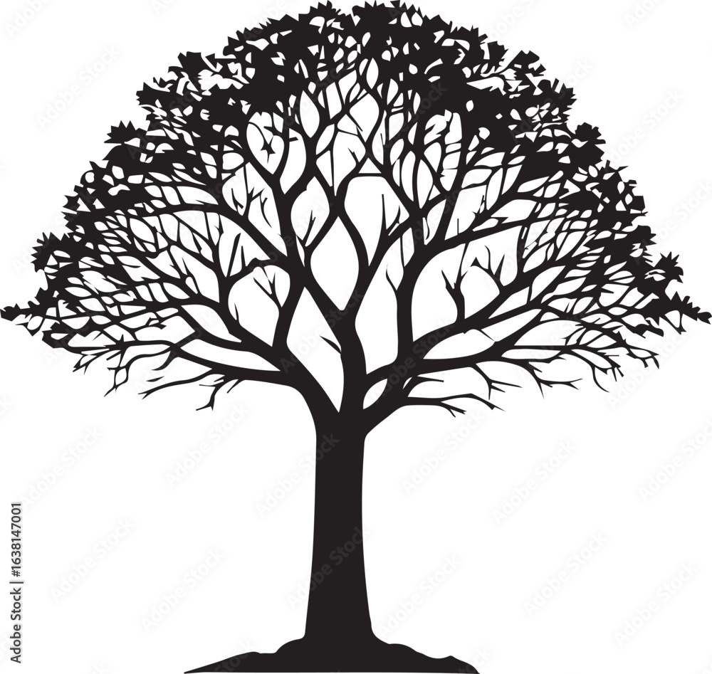 Fototapeta premium tree silhouette Vector | Minimalist & Trendy tree Silhouette Design | Unique & Stylish tree Artwork for Vector design