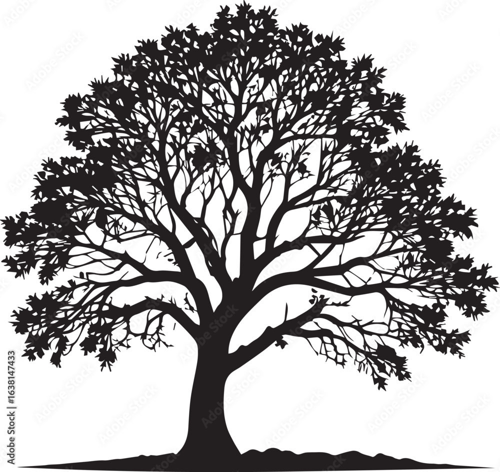 Fototapeta premium tree silhouette Vector | Minimalist & Trendy tree Silhouette Design | Unique & Stylish tree Artwork for Vector design