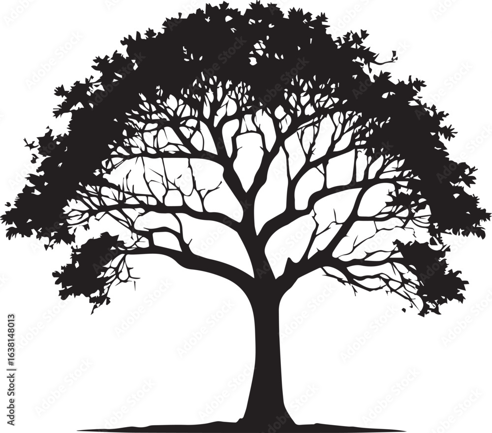 Fototapeta premium tree silhouette Vector | Minimalist & Trendy tree Silhouette Design | Unique & Stylish tree Artwork for Vector design