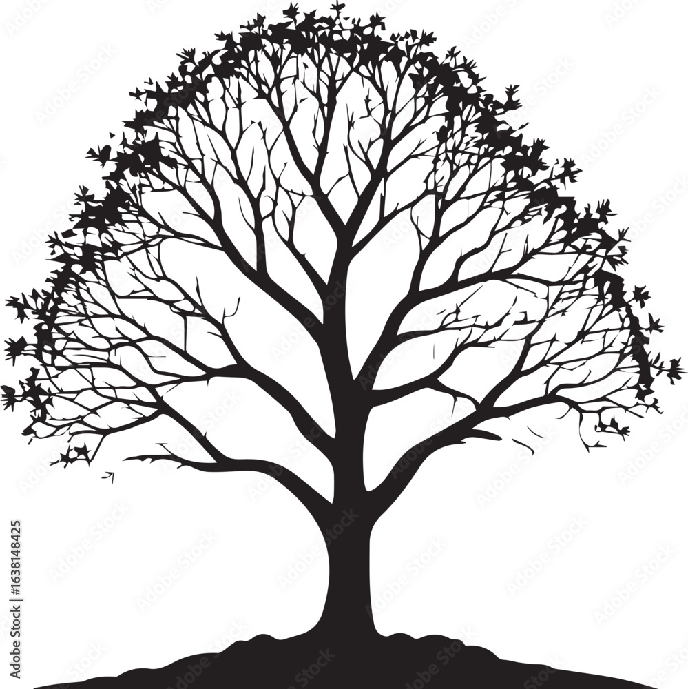 Fototapeta premium tree silhouette Vector | Minimalist & Trendy tree Silhouette Design | Unique & Stylish tree Artwork for Vector design