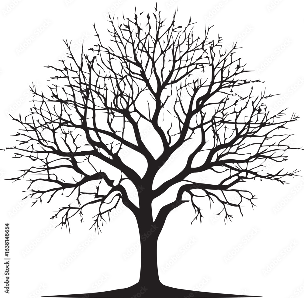 Obraz premium tree silhouette Vector | Minimalist & Trendy tree Silhouette Design | Unique & Stylish tree Artwork for Vector design