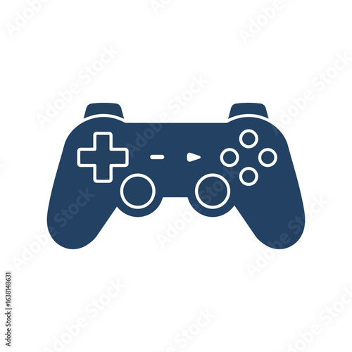 Modern video game controller icon digital entertainment joystick gaming console input device gamer control play button graphic