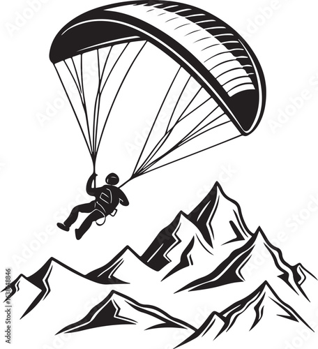 paragliding in the mountains