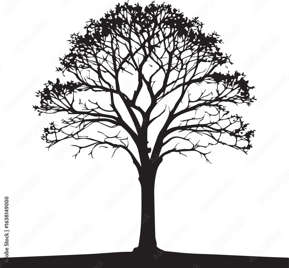 Fototapeta premium tree silhouette Vector | Minimalist & Trendy tree Silhouette Design | Unique & Stylish tree Artwork for Vector design