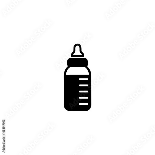 Vector art of baby bottle icon isolated on white background