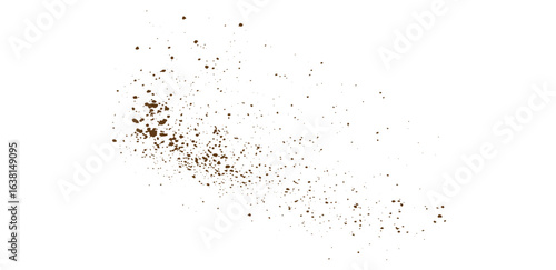 Vector grunge texture splatter chocolate or flying coffee powder background design