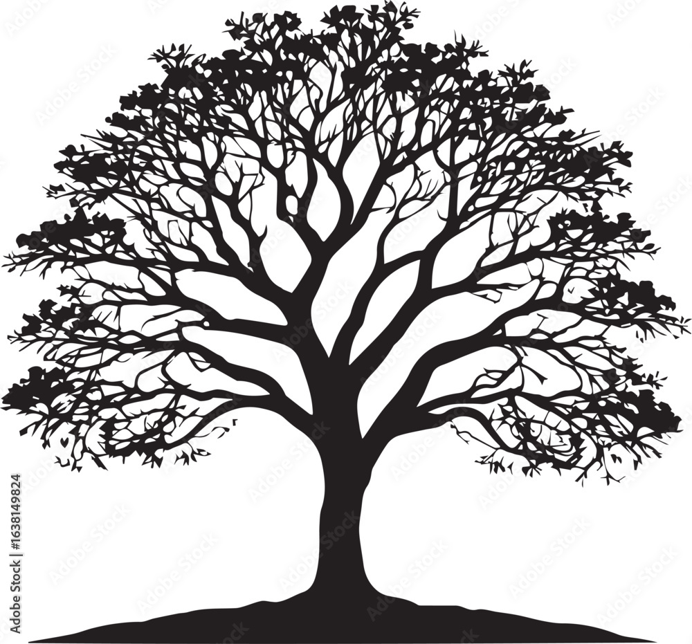 Fototapeta premium tree silhouette Vector | Minimalist & Trendy tree Silhouette Design | Unique & Stylish tree Artwork for Vector design