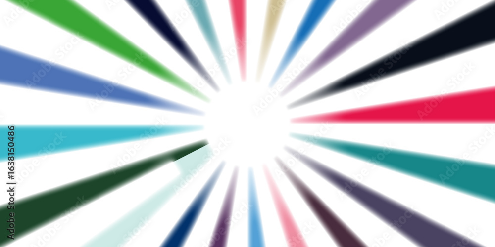 Obraz premium Colorful radiant fan design digital art transparent background.Decorative background for web design banner, wallpaper, backdrop.
