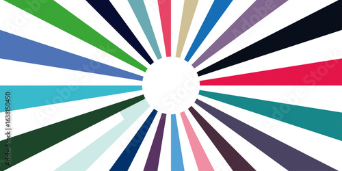 Colorful radiant fan design digital art transparent background.Decorative background for web design banner, wallpaper, backdrop.