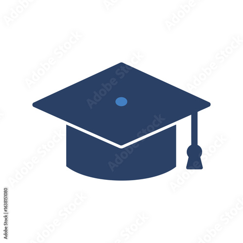 Graduation cap vector illustration academic mortarboard student achievement symbol education ceremony hat university graduate icon