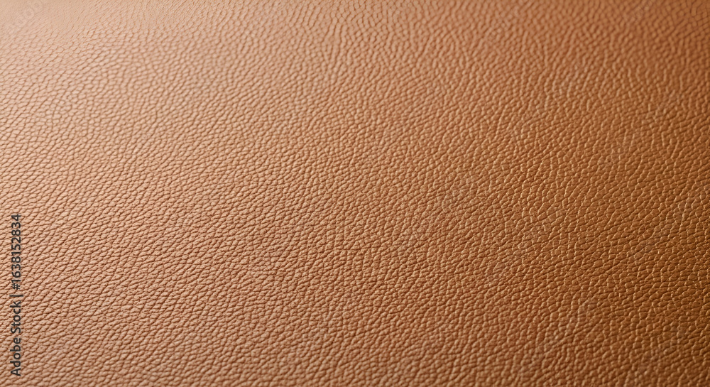 Fototapeta premium Smooth light brown leather texture, natural grain detail, soft matte finish, high resolution, sharp and clean.