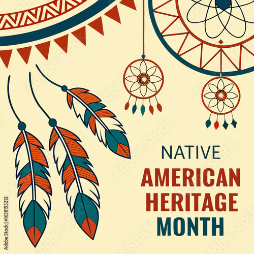 a graphic of a native american heritage month