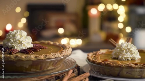 Wallpaper Mural Festive Pumpkin Pie Delight with Whipped Cream Torontodigital.ca