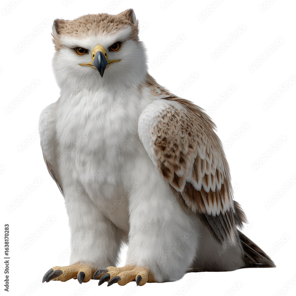 Fototapeta premium Majestic Powerful Eagle with Striking Features Perched Ready for Flight in a Natural Environment