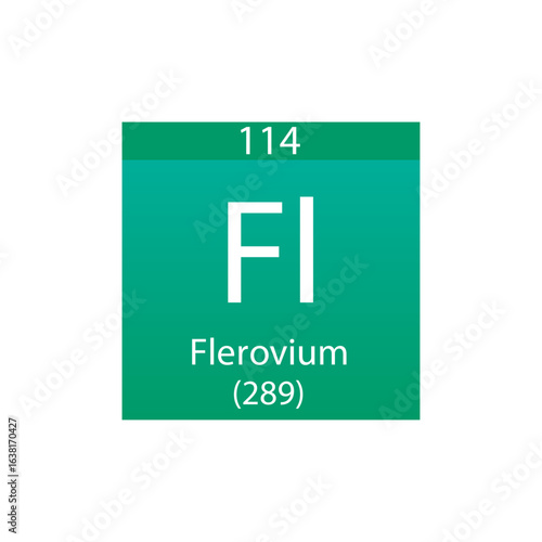 Rg Roentgenium  Chemical Element Periodic Table. Simple flat square vector illustration, simple clean style Icon with molar mass and atomic number for Lab, science or chemistry class.