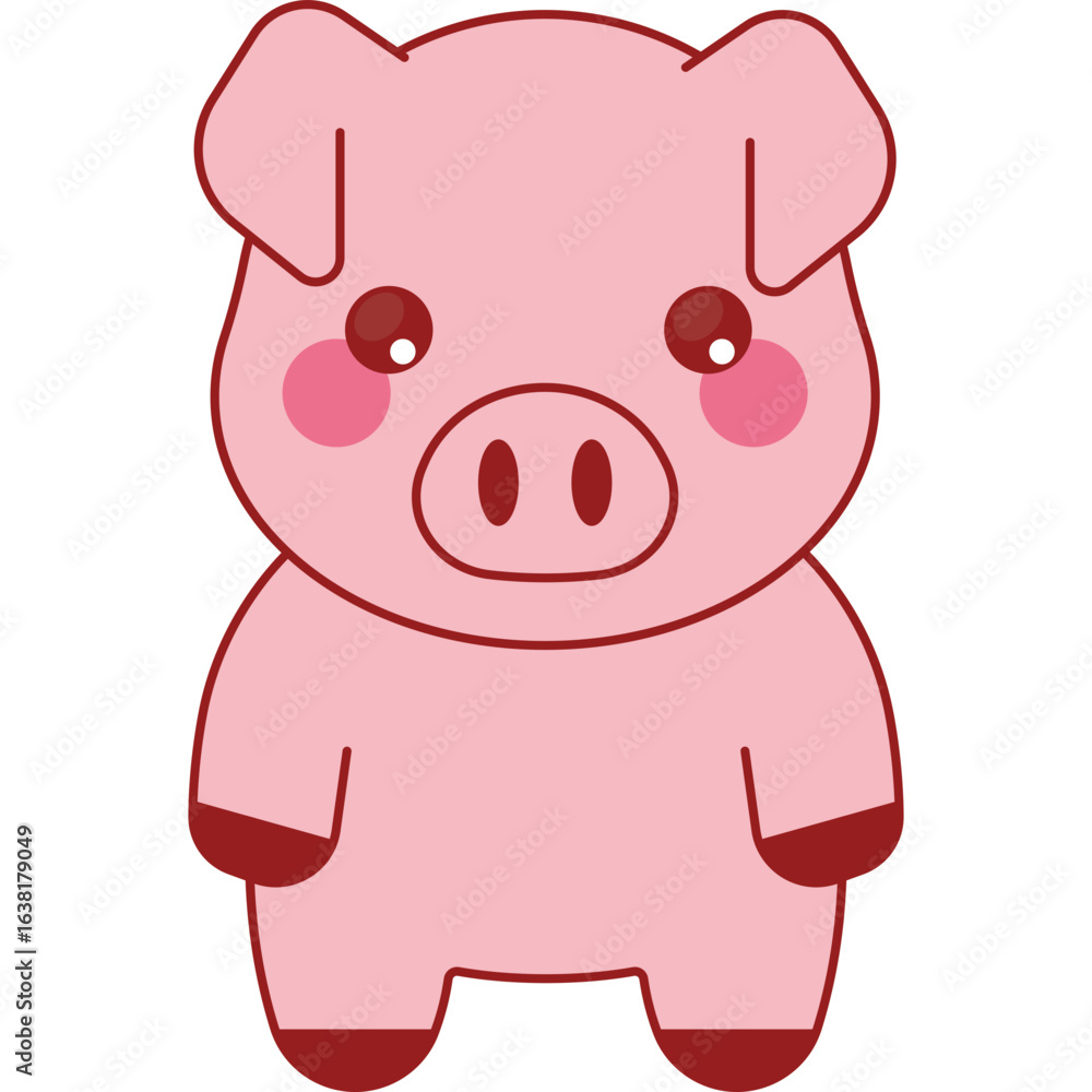Fototapeta premium Cute Pig Vector