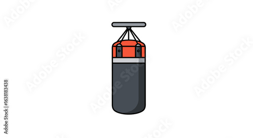Simple Illustration of a Hanging Punching Bag