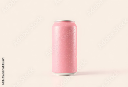 Small Pink Can on Soft Pink Background