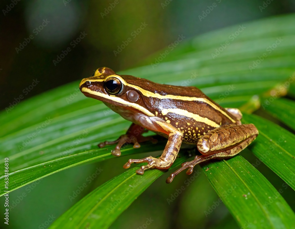 Fototapeta premium Small frog on a leaf